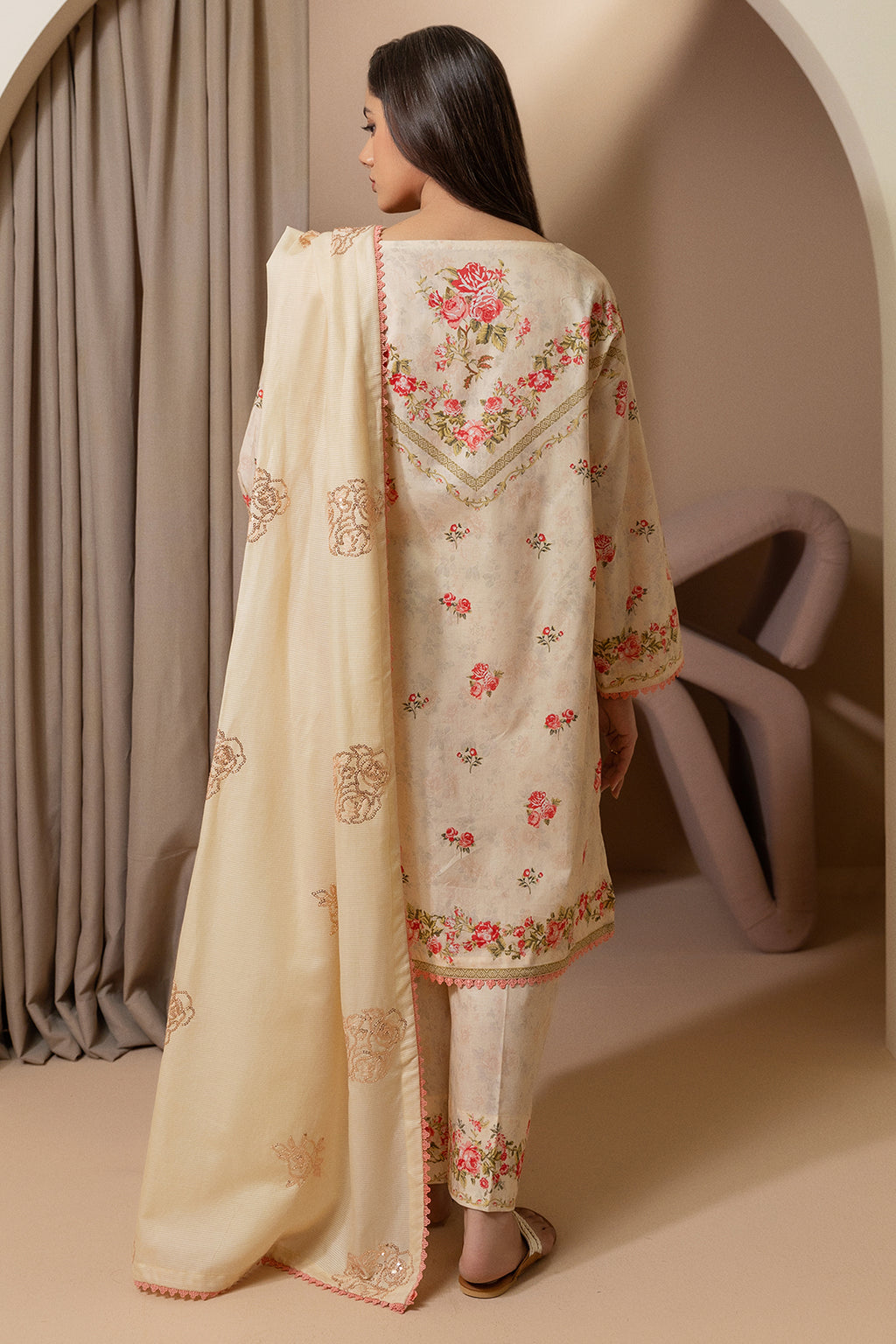 Embroidered Shirt Shalwar Dupatta - 0209