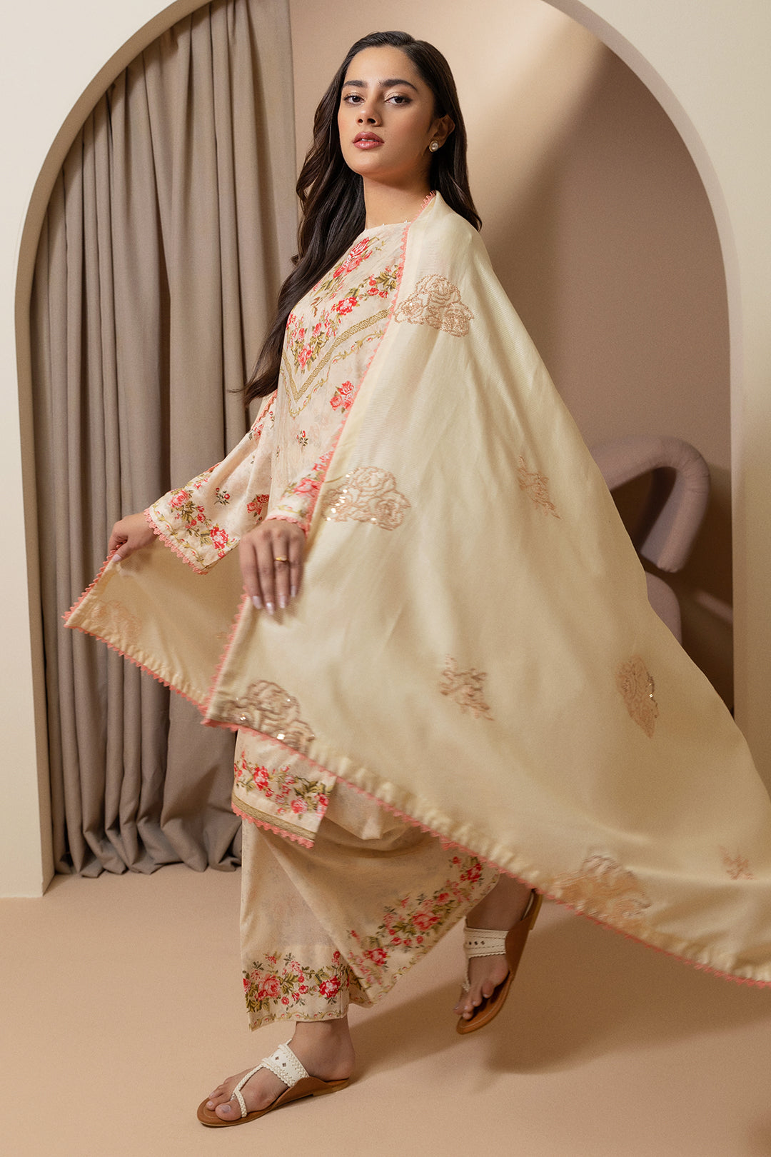 Embroidered Shirt Shalwar Dupatta - 0209