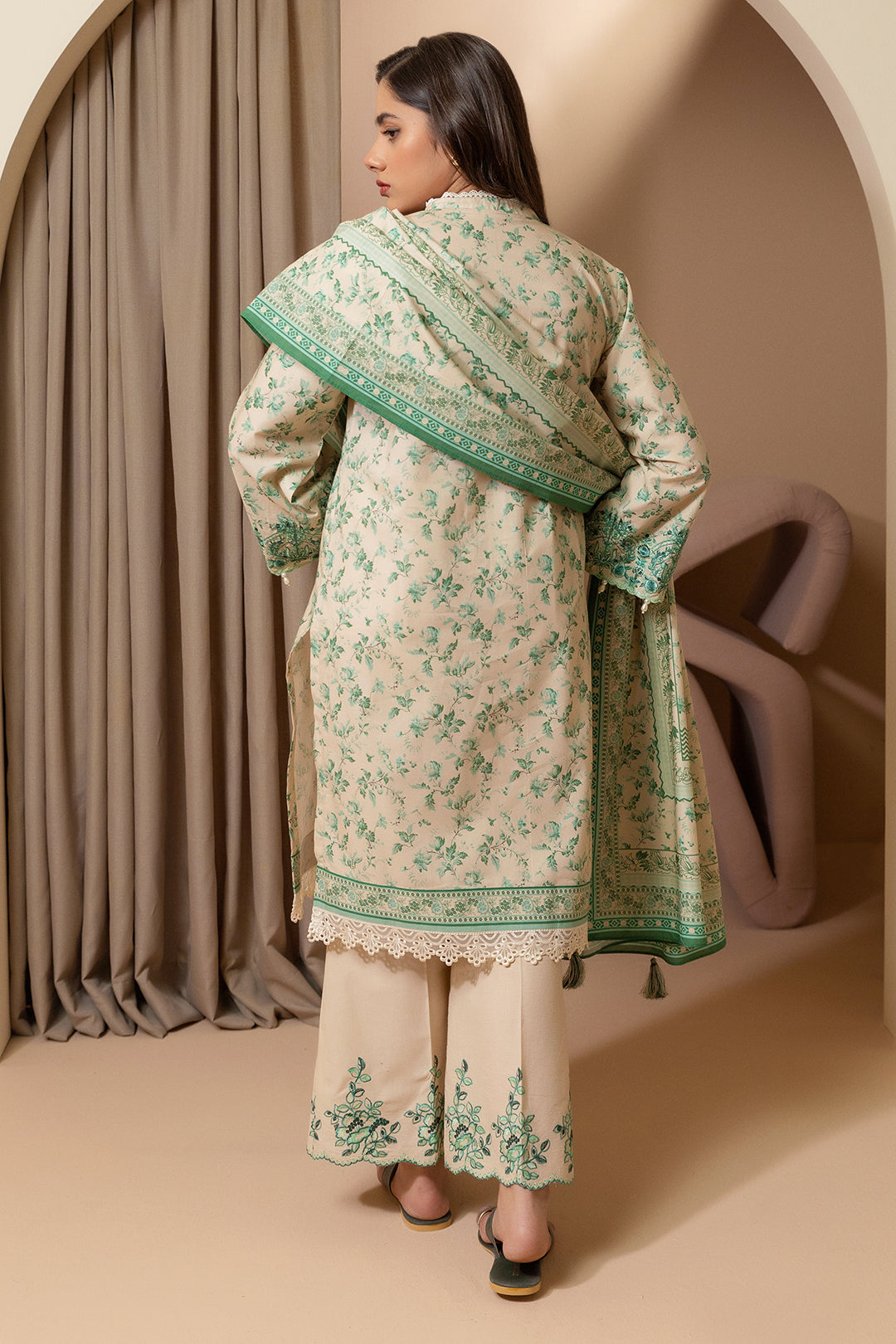 Embroidered Shirt Shalwar Dupatta - 0211