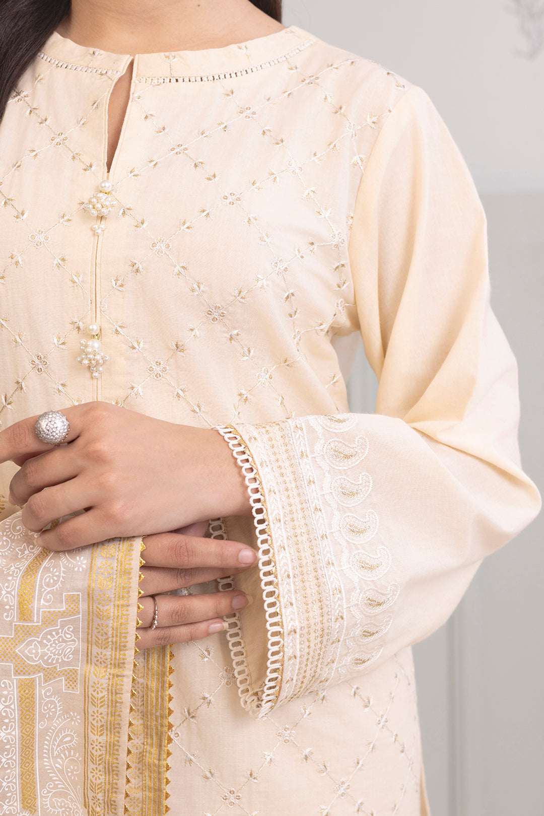 Embroidered Shirt Shalwar Dupatta - 0213