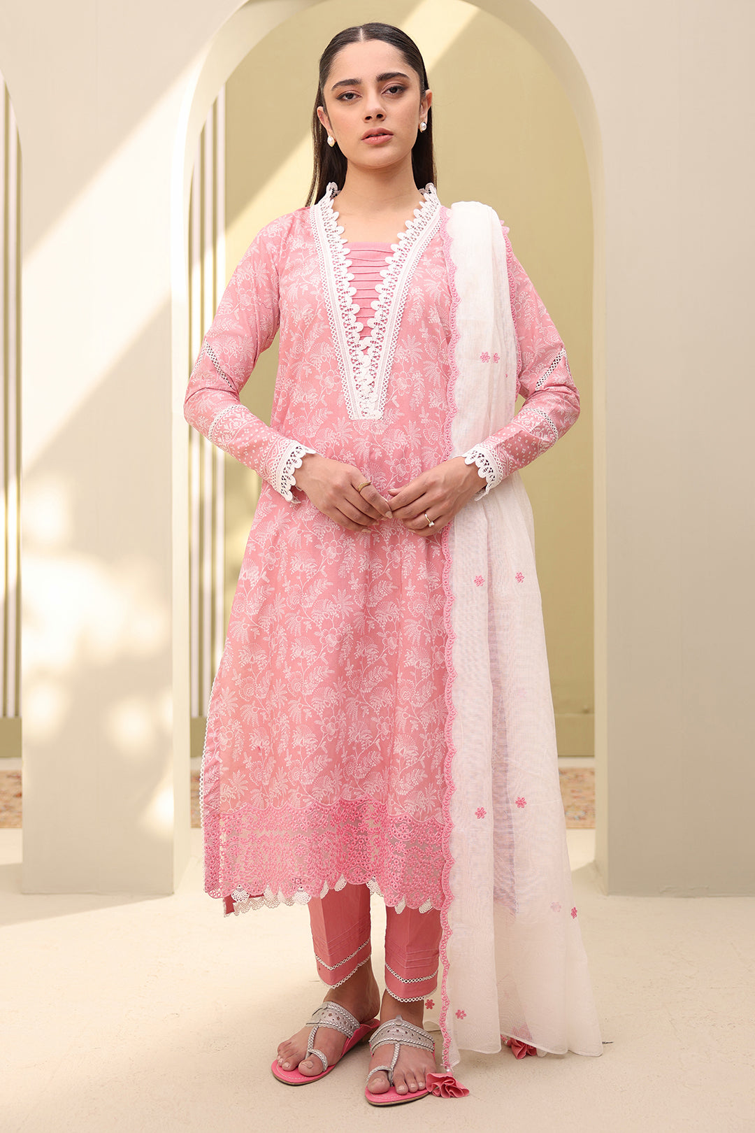 Embroidered Shirt Shalwar Dupatta - 0214