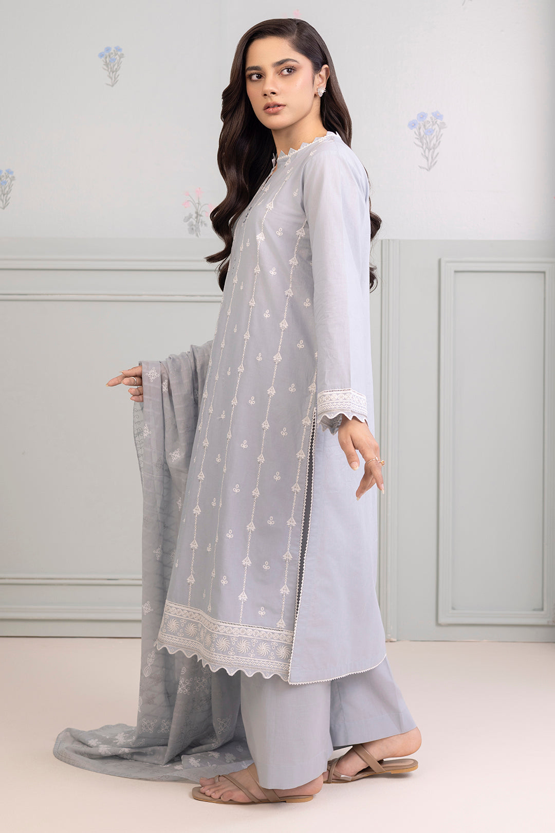 Embroidered Shirt Shalwar Dupatta - 0215