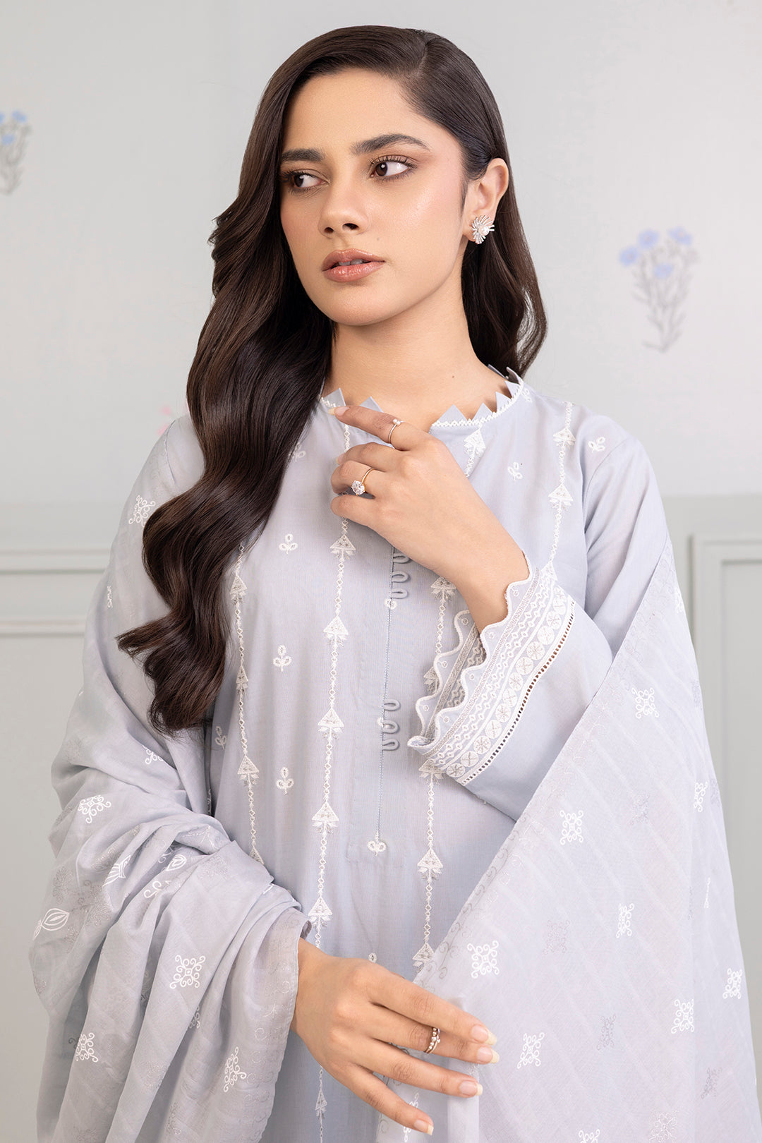 Embroidered Shirt Shalwar Dupatta - 0215
