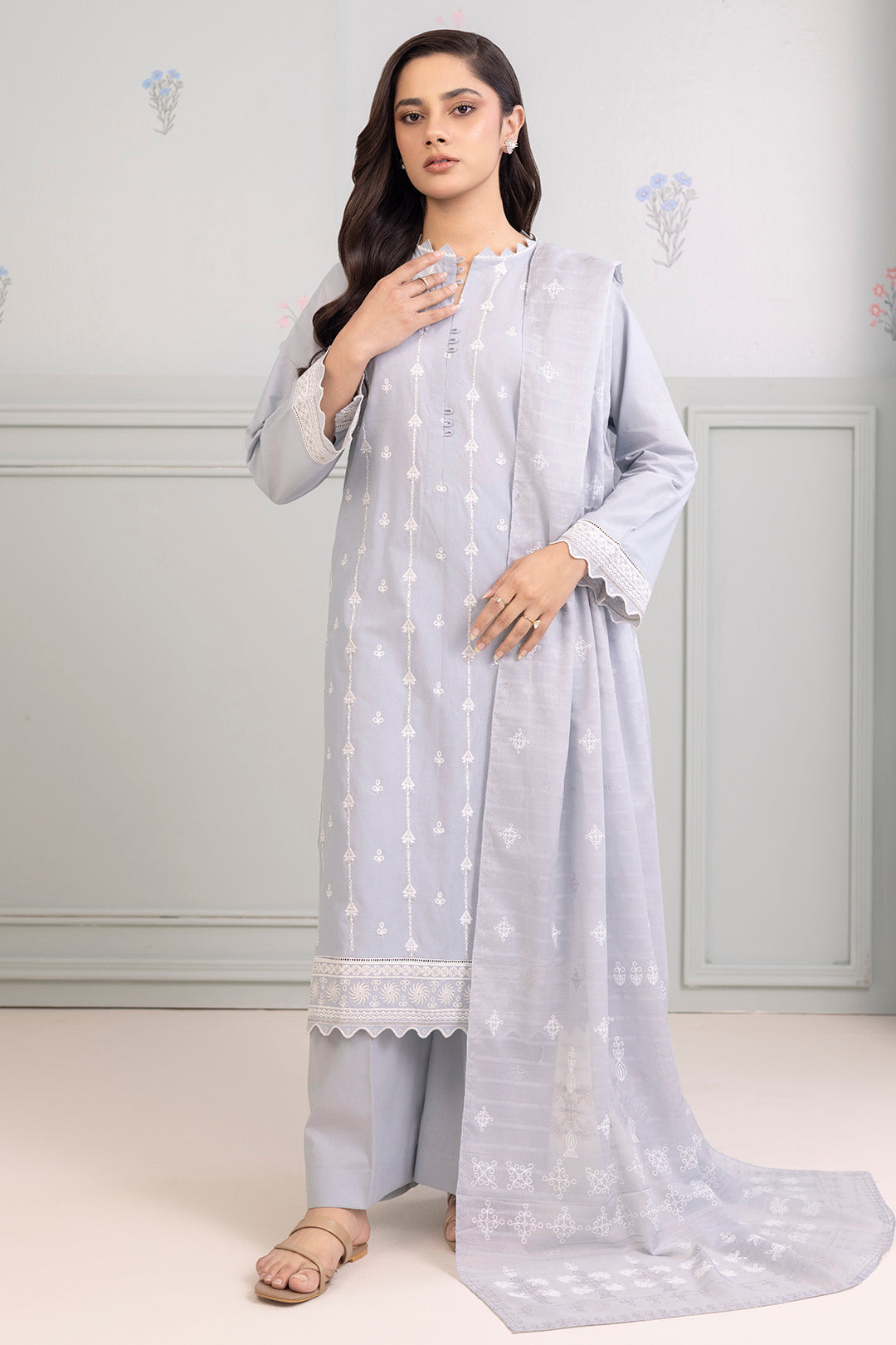 Embroidered Shirt Shalwar Dupatta - 0215