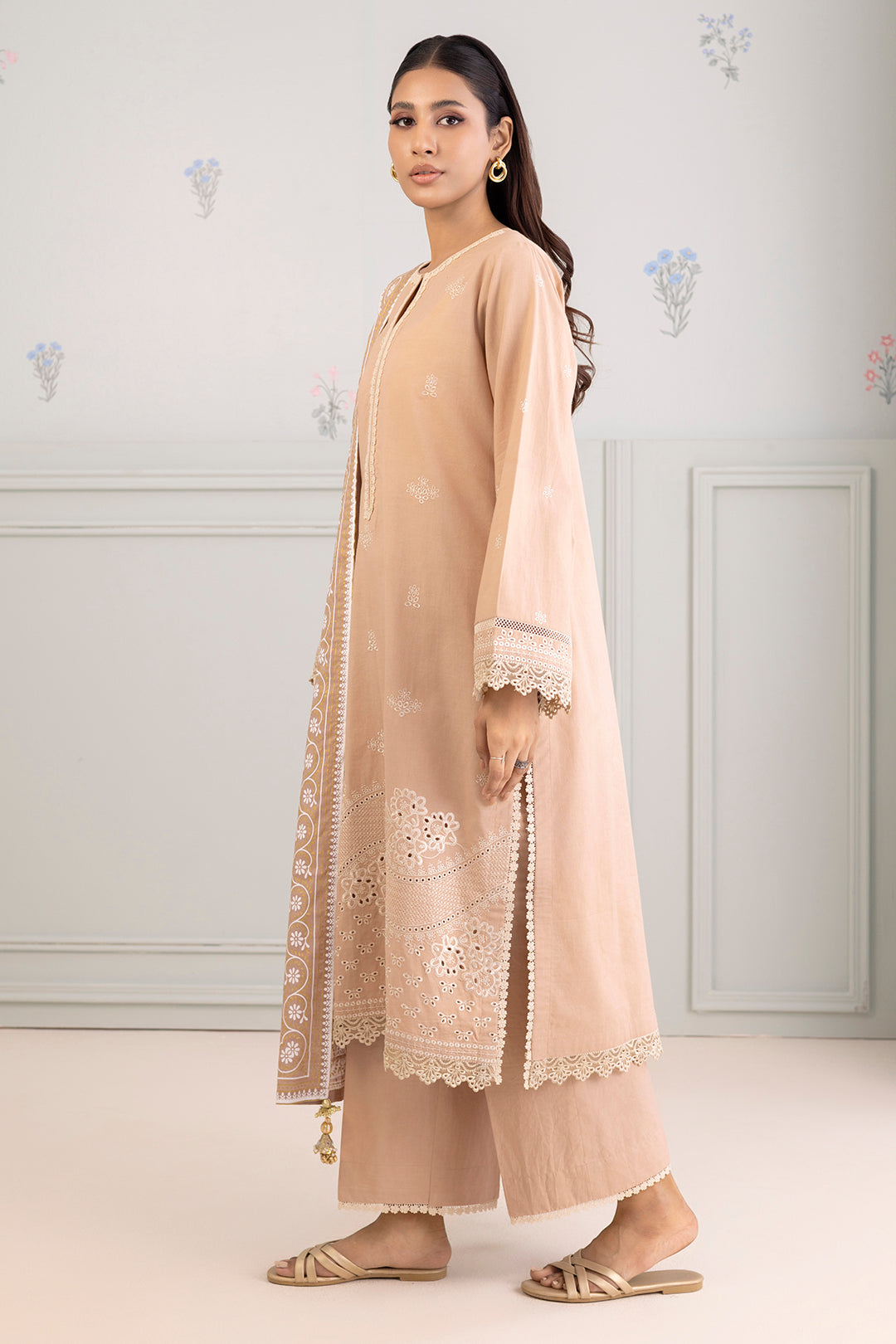 Embroidered Shirt Shalwar Dupatta - 0217
