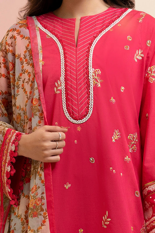 Embroidered Shirt Shalwar Dupatta - 0218