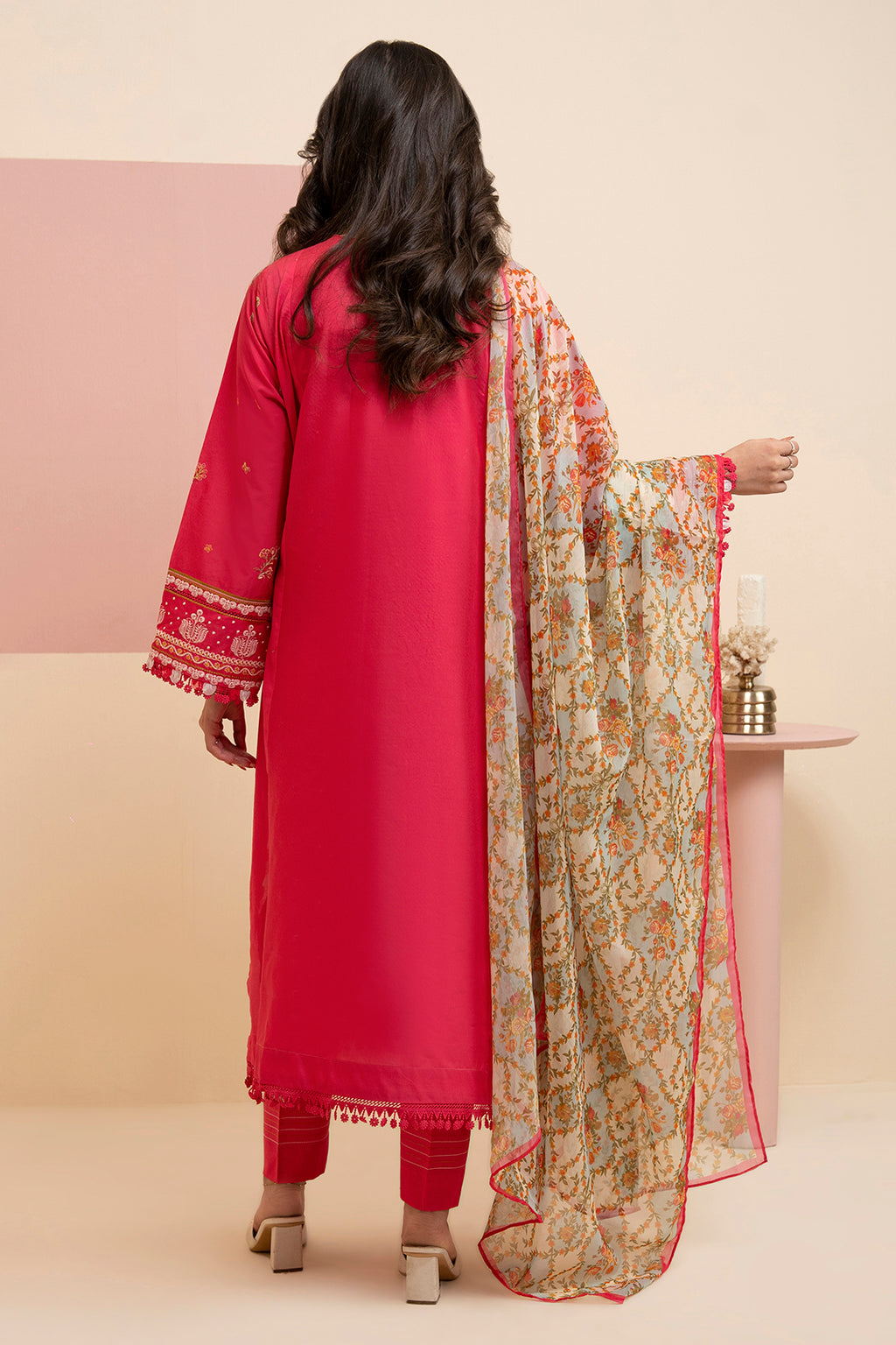 Embroidered Shirt Shalwar Dupatta - 0218