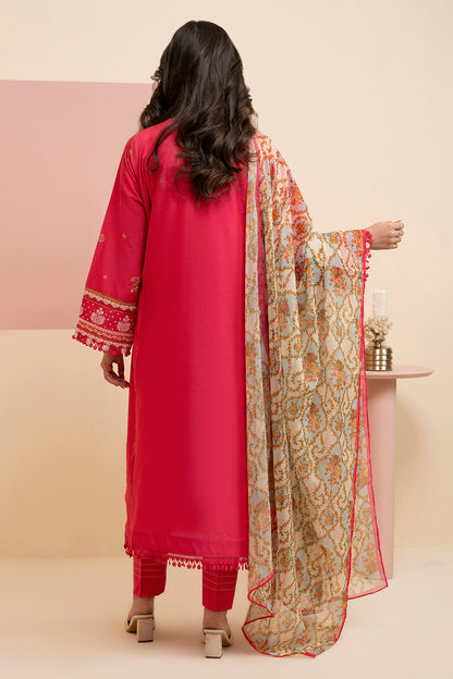 Embroidered Shirt Shalwar Dupatta - 0218