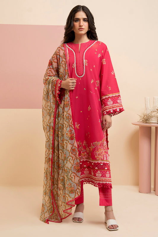 Embroidered Shirt Shalwar Dupatta - 0218