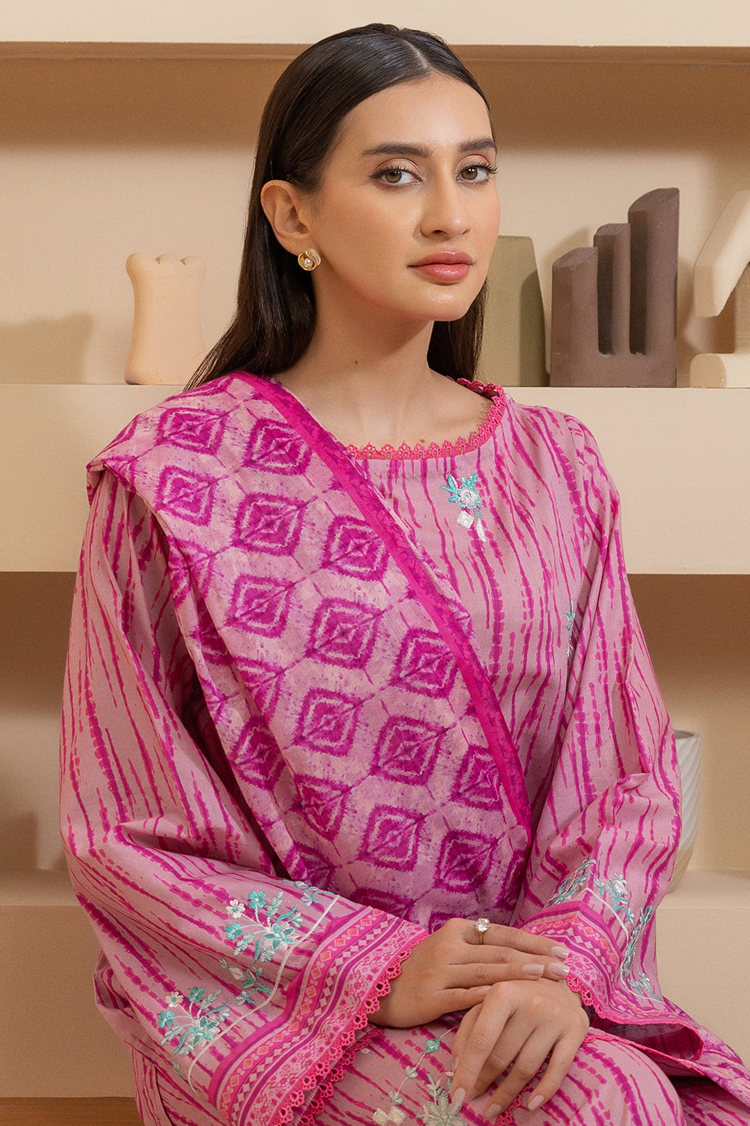 Embroidered Shirt Shalwar Dupatta - 0273