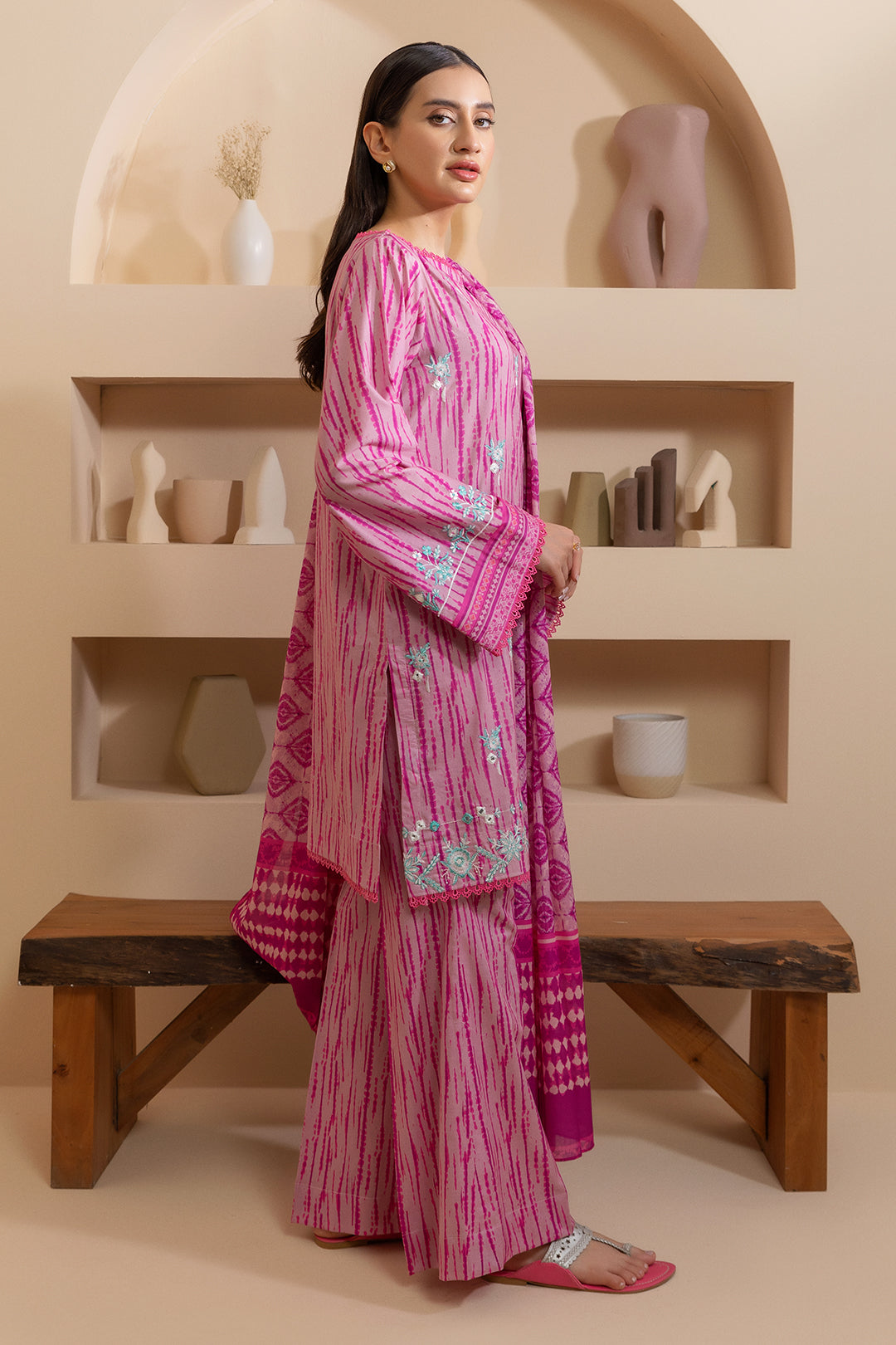 Embroidered Shirt Shalwar Dupatta - 0273