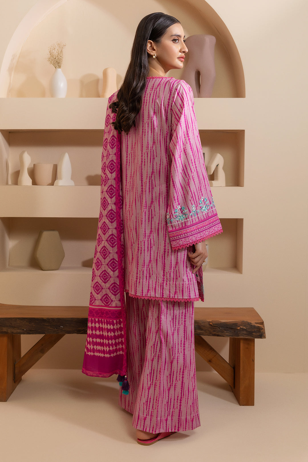 Embroidered Shirt Shalwar Dupatta - 0273