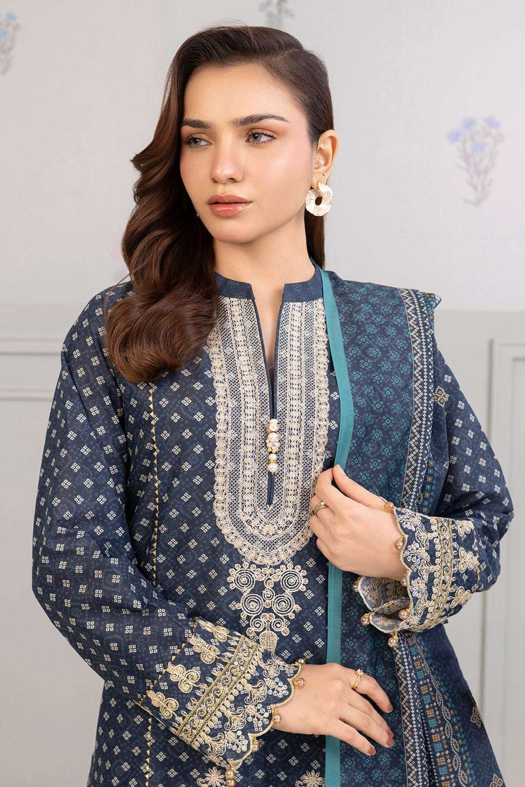 Embroidered Shirt Shalwar Dupatta - 0275
