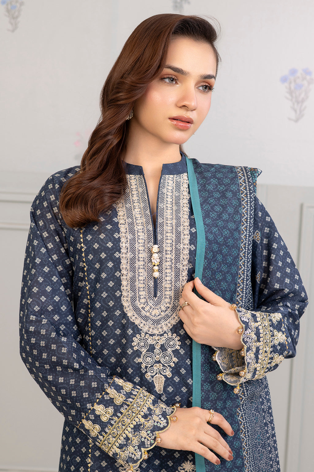 Embroidered Shirt Shalwar Dupatta - 0275