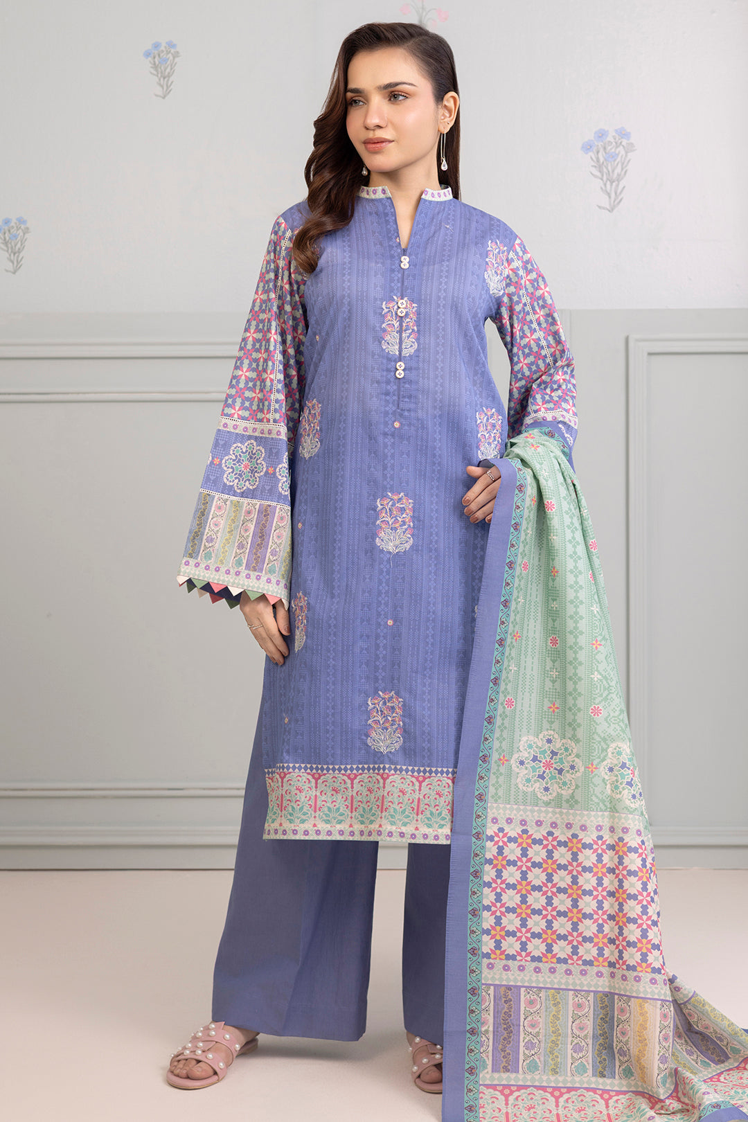 Embroidered Shirt Shalwar Dupatta - 0276