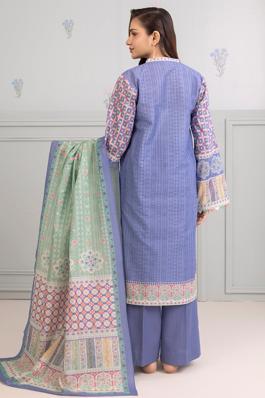 Embroidered Shirt Shalwar Dupatta - 0276