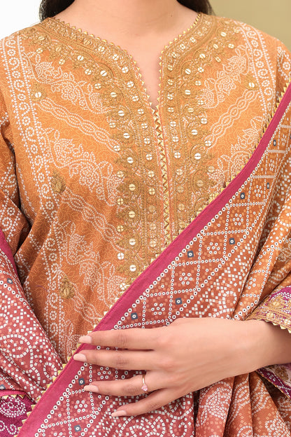 Embroidered Shirt Shalwar Dupatta - 0277