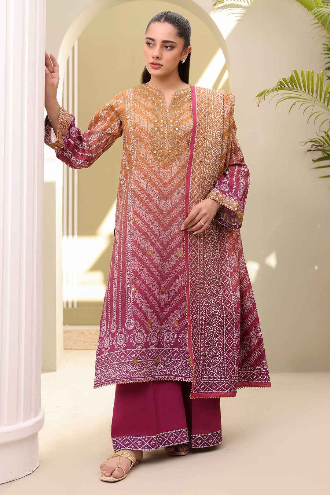 Embroidered Shirt Shalwar Dupatta - 0277