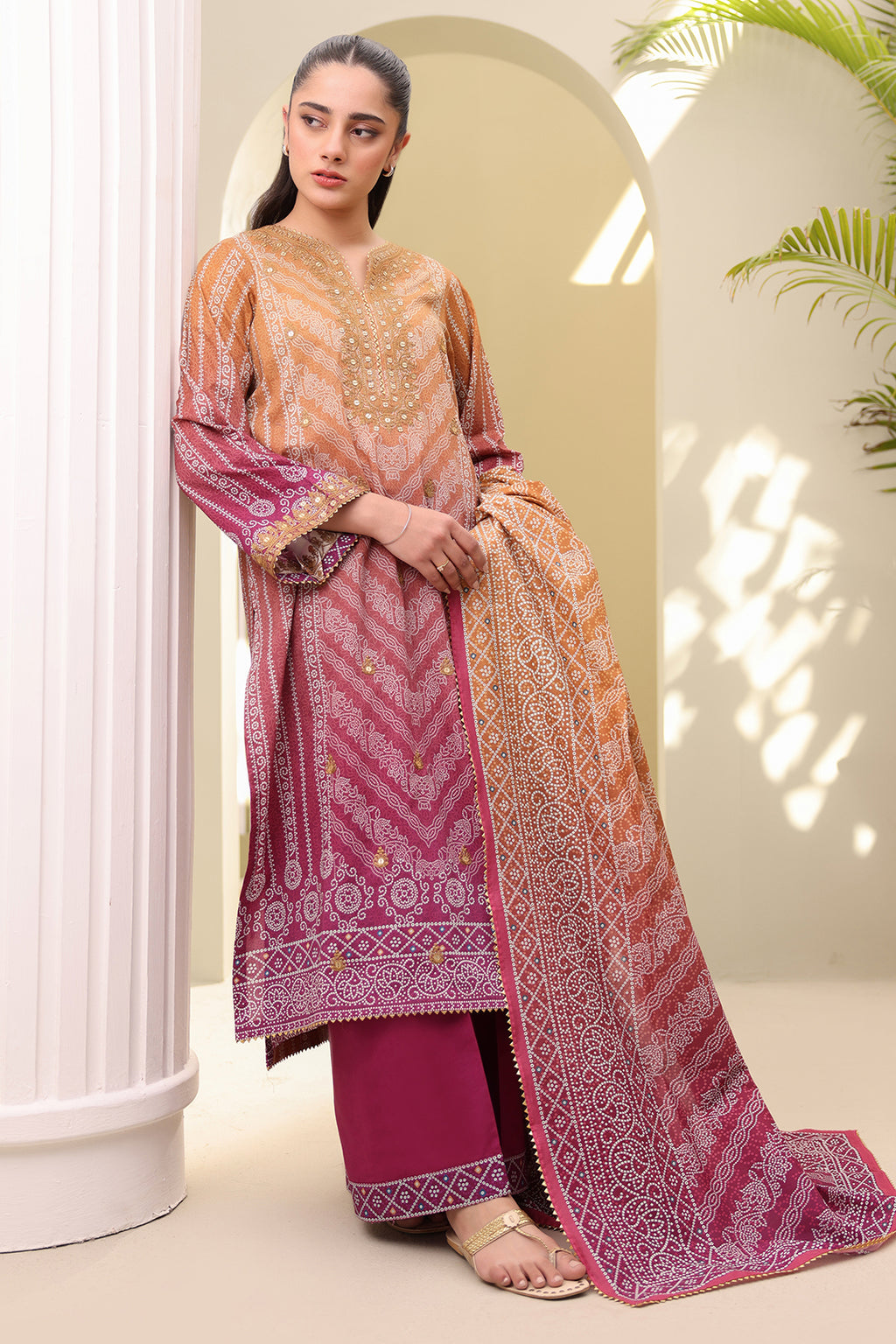 Embroidered Shirt Shalwar Dupatta - 0277