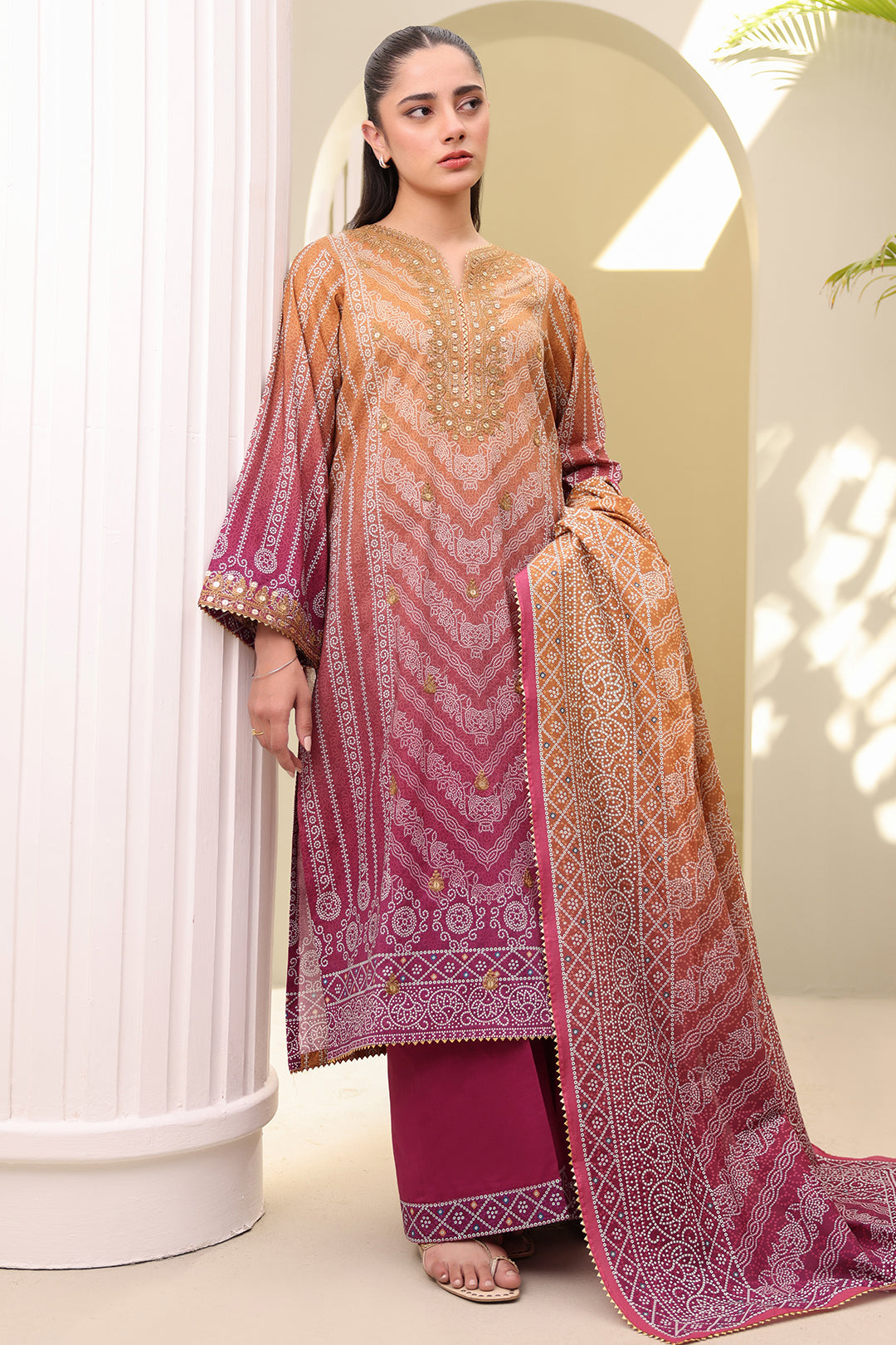 Embroidered Shirt Shalwar Dupatta - 0277