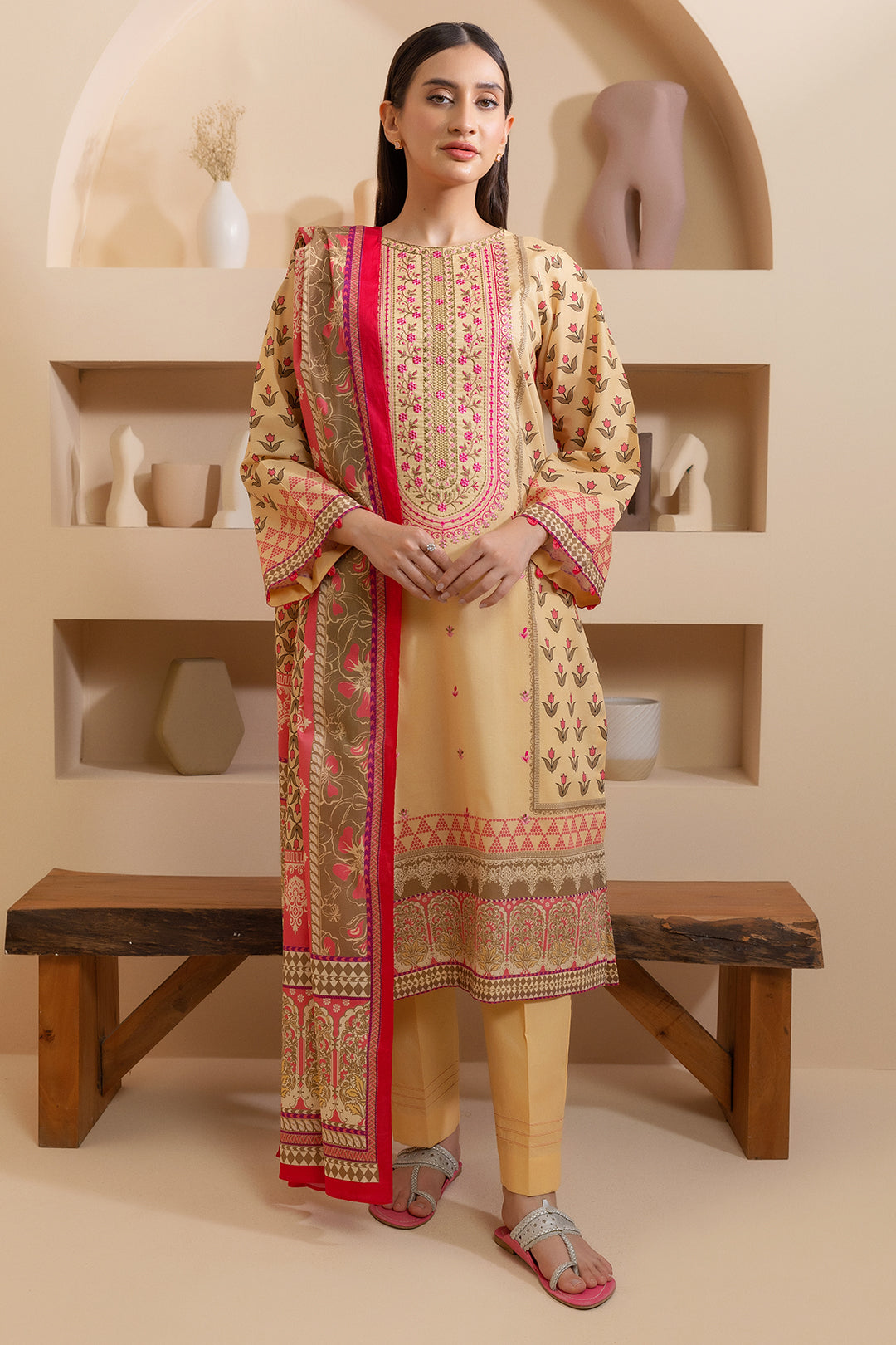 Embroidered Shirt Shalwar Dupatta - 0278