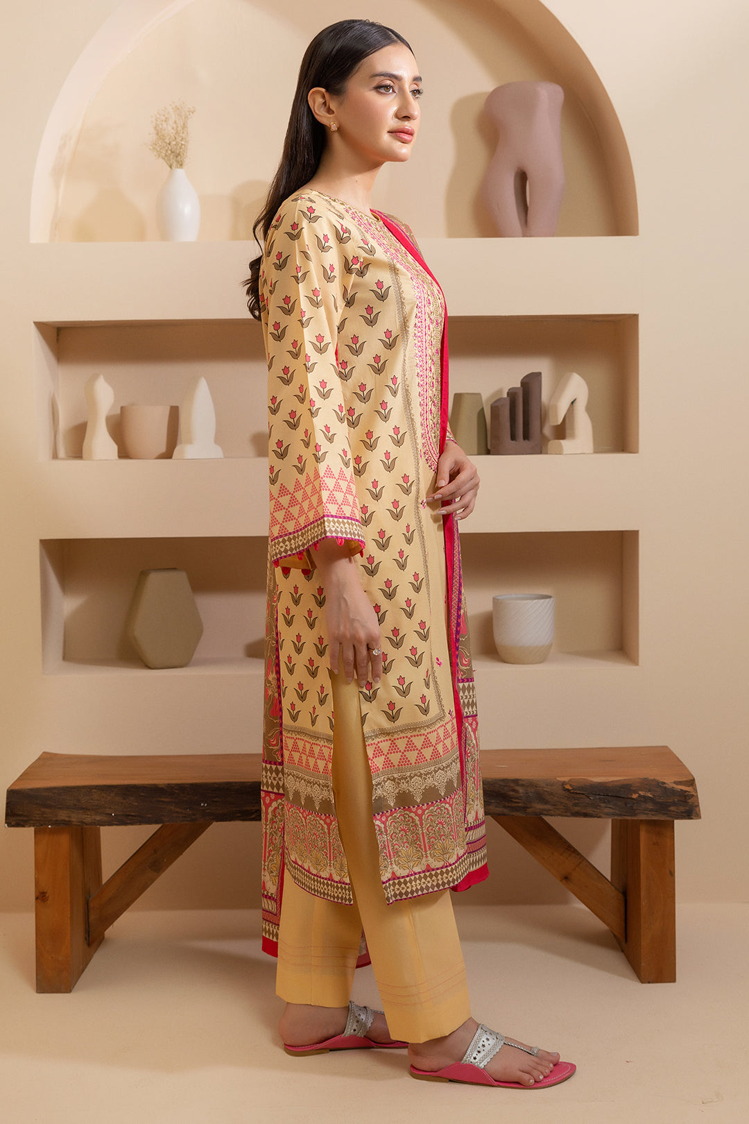 Embroidered Shirt Shalwar Dupatta - 0278