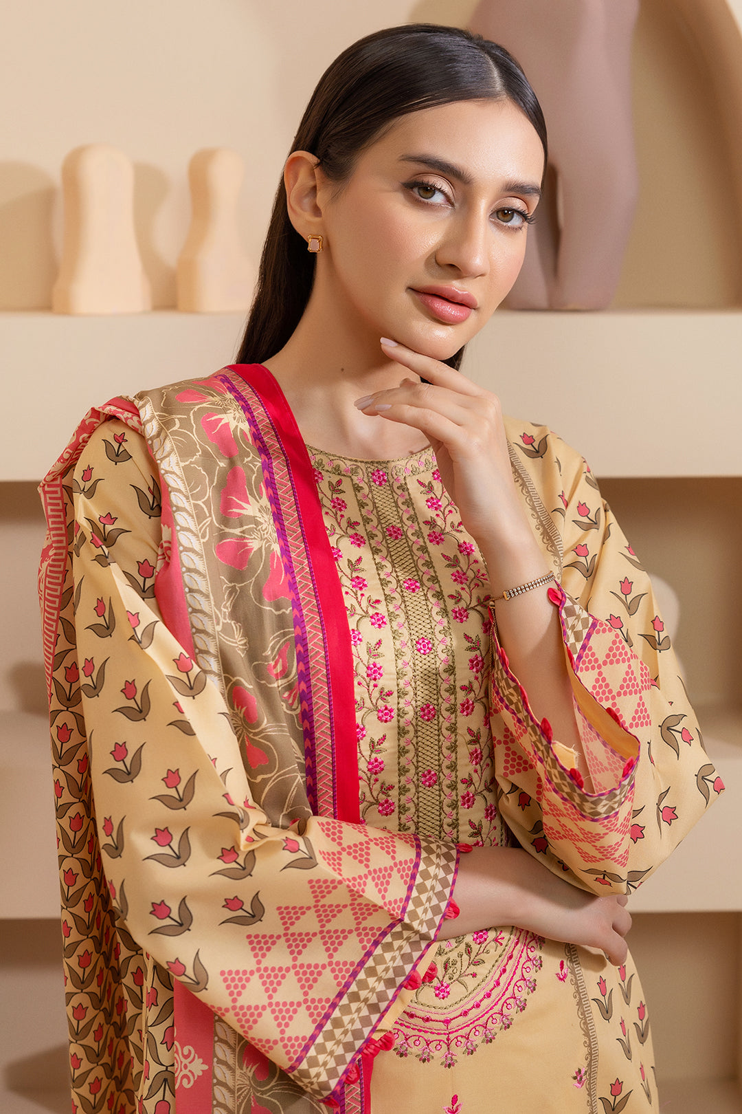 Embroidered Shirt Shalwar Dupatta - 0278
