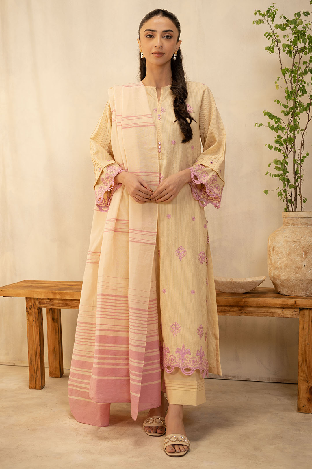 Embroidered Shirt Shalwar Dupatta - 0280