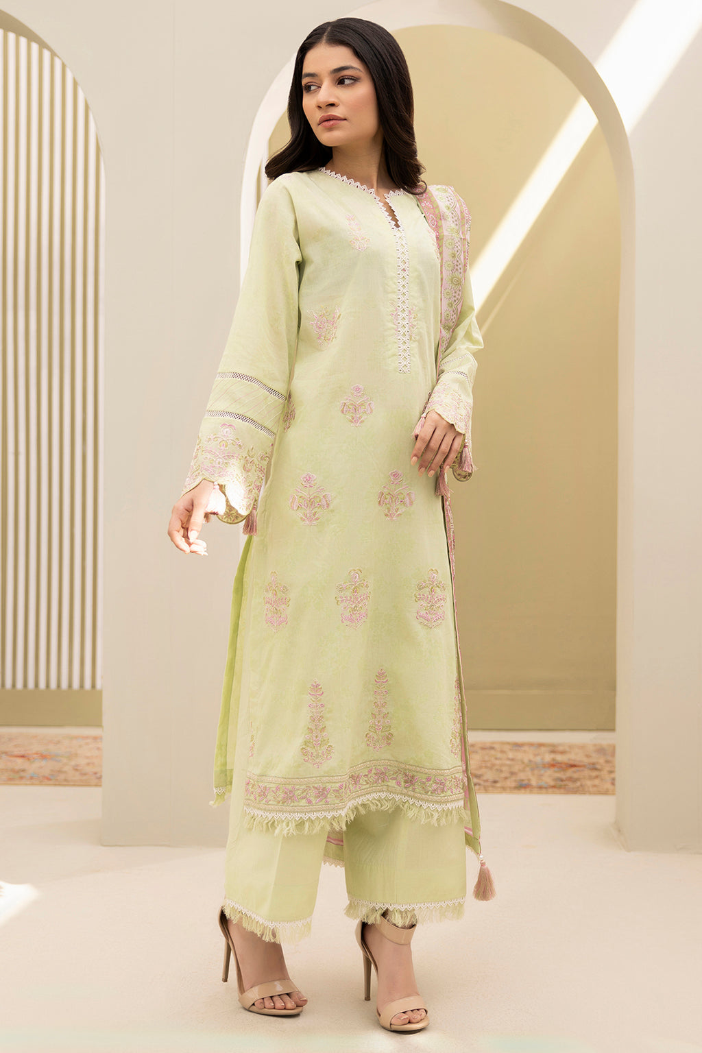 Embroidered Shirt Shalwar Dupatta - 0281