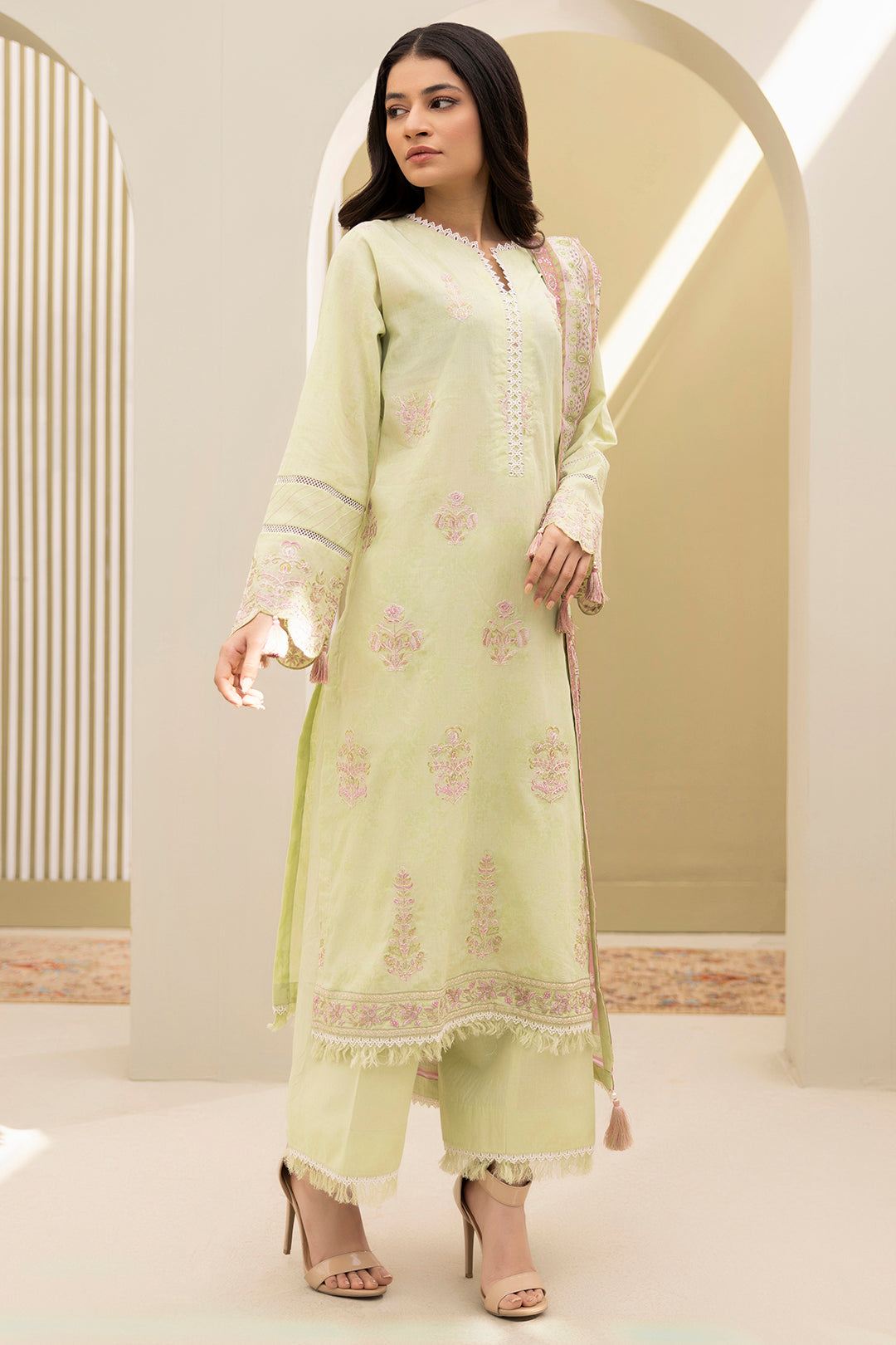 Embroidered Shirt Shalwar Dupatta - 0281