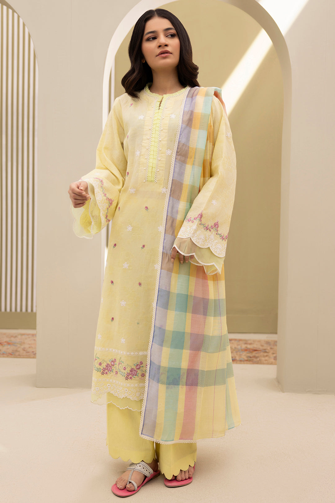 Embroidered Shirt Shalwar Dupatta - 0283