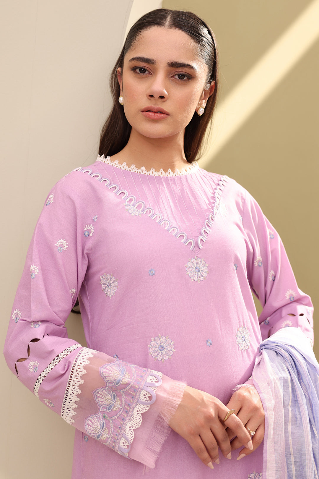Embroidered Shirt Shalwar Dupatta - 0284