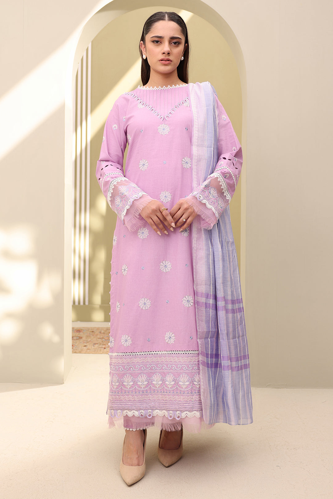 Embroidered Shirt Shalwar Dupatta - 0284