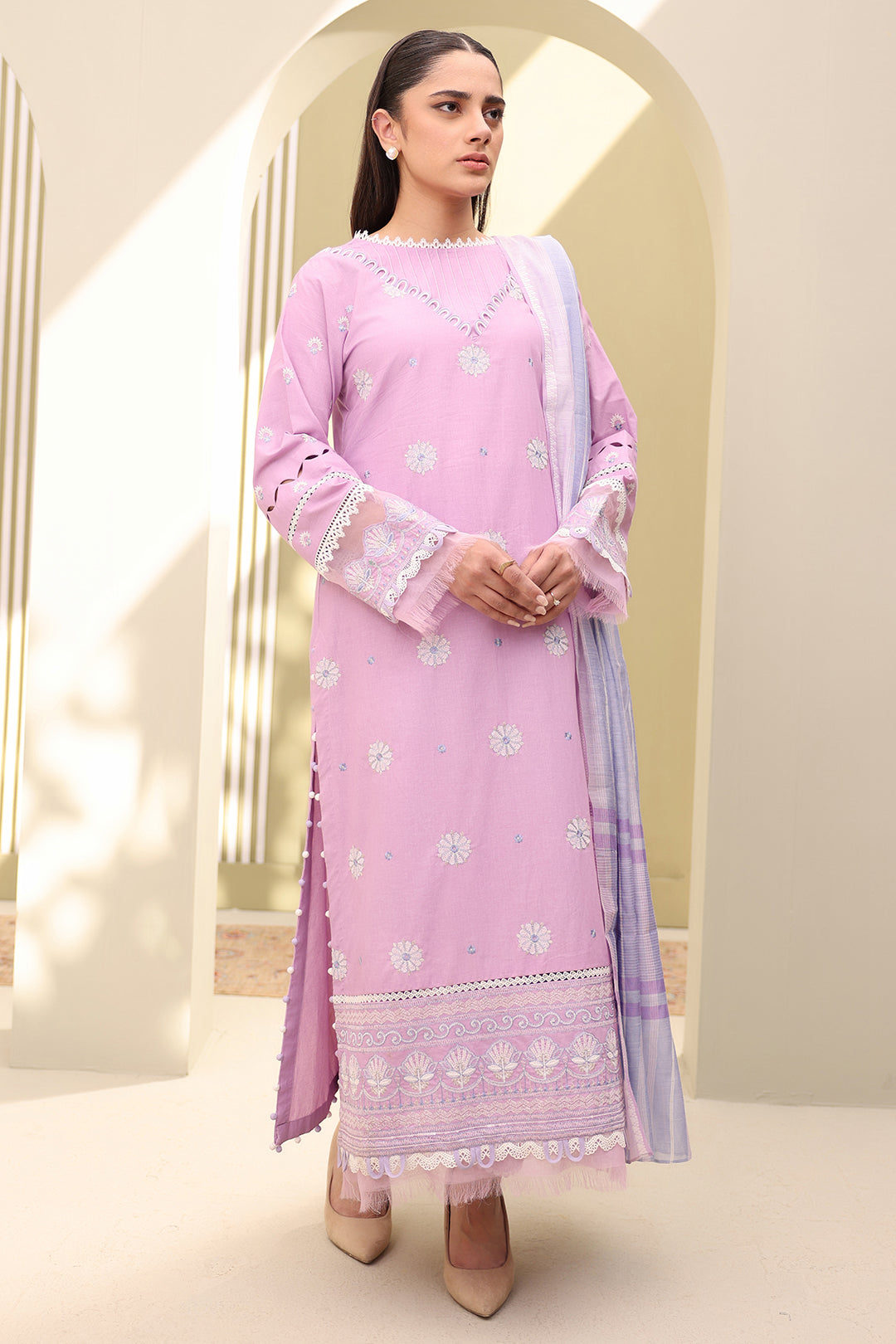 Embroidered Shirt Shalwar Dupatta - 0284