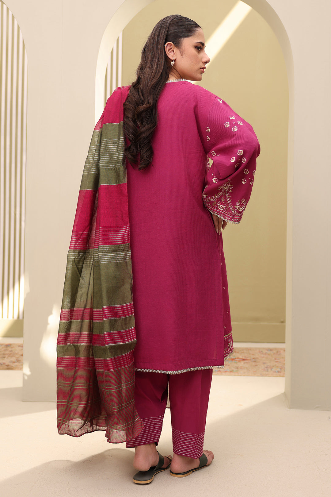 Embroidered Shirt Shalwar Dupatta - 0286