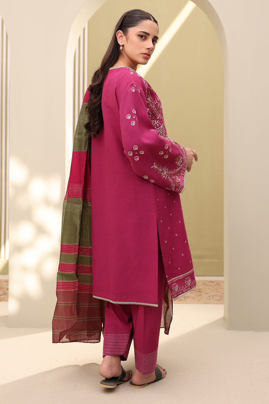 Embroidered Shirt Shalwar Dupatta - 0286