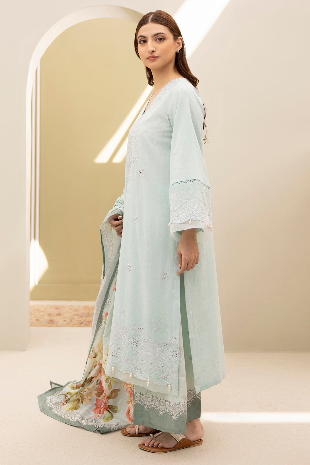 Embroidered Shirt Shalwar Dupatta - 0287