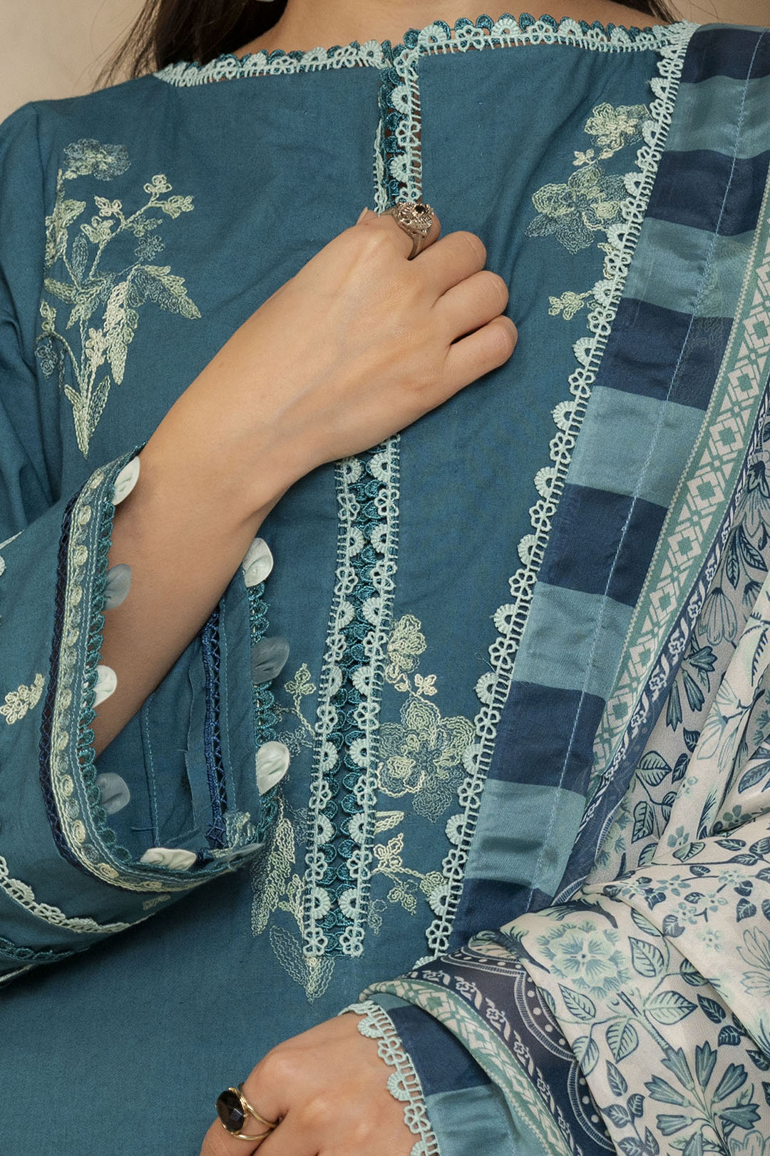 Embroidered Shirt Shalwar Dupatta - 0290
