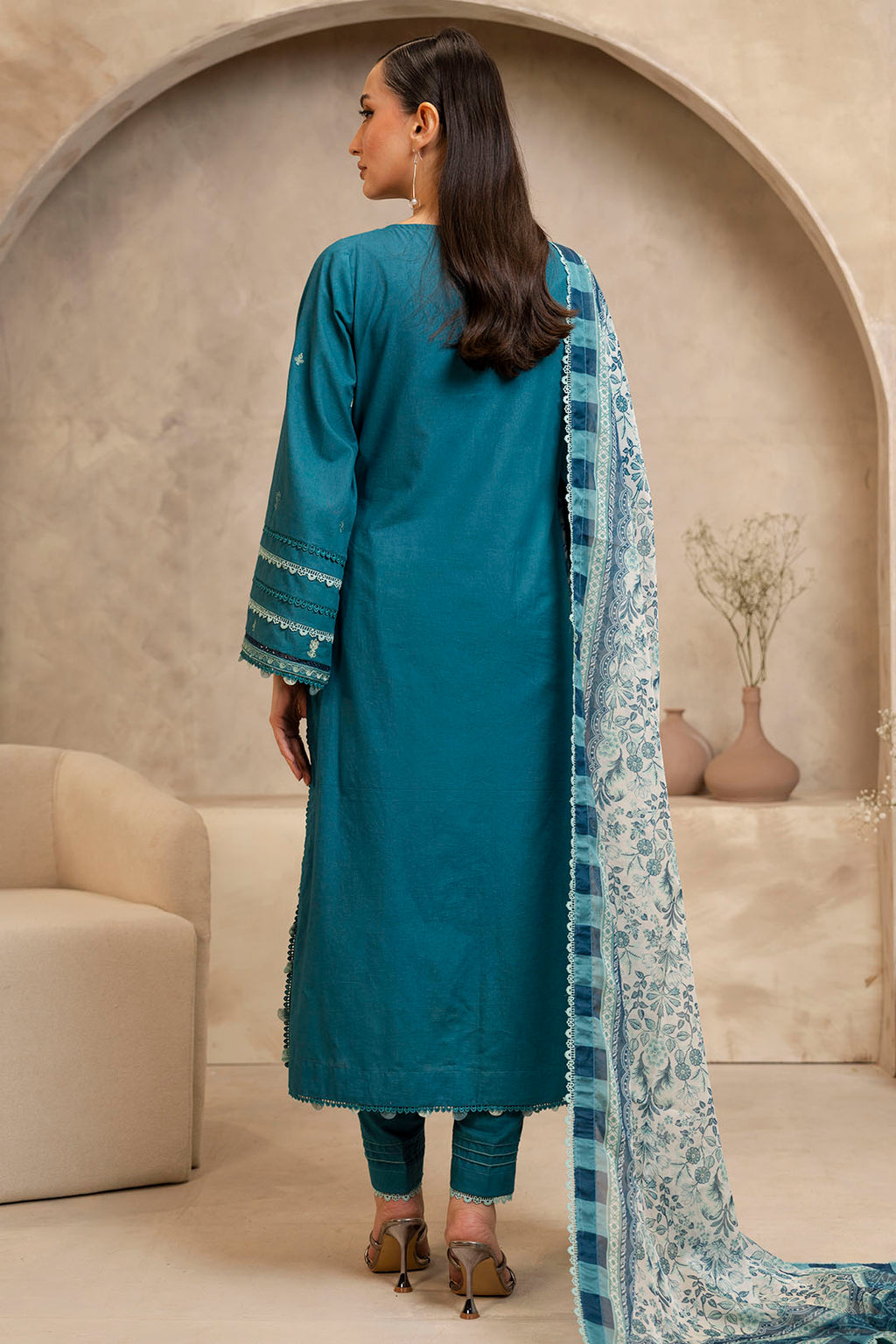 Embroidered Shirt Shalwar Dupatta - 0290