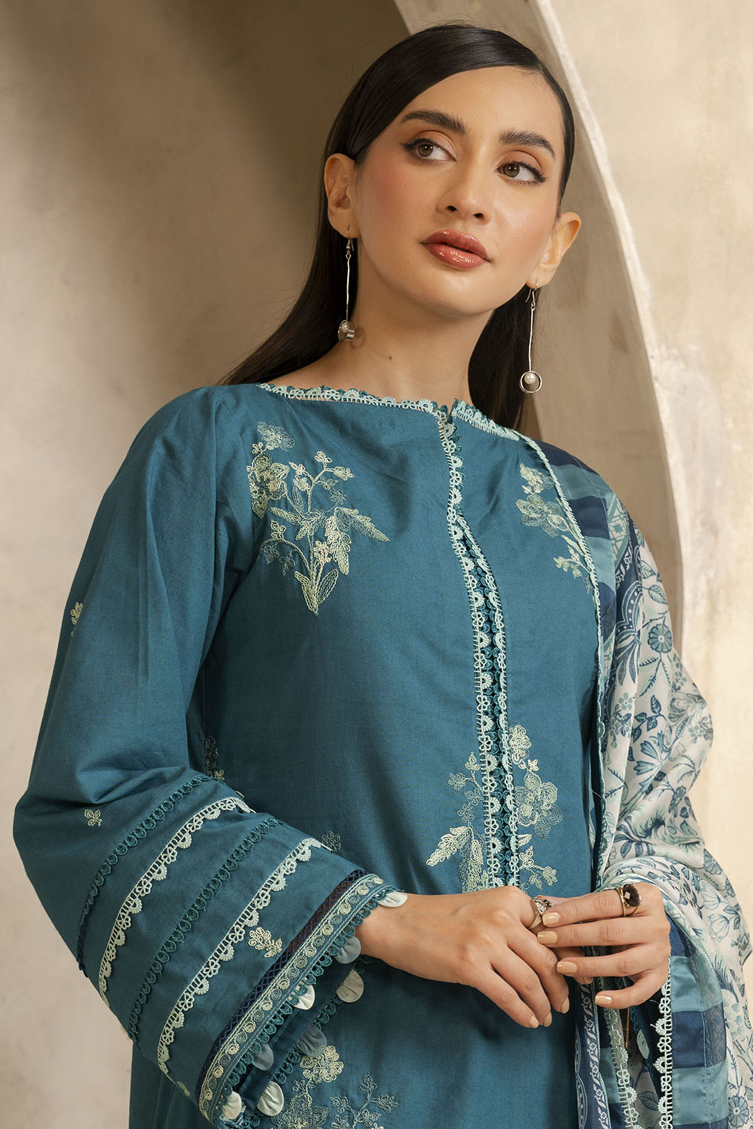 Embroidered Shirt Shalwar Dupatta - 0290