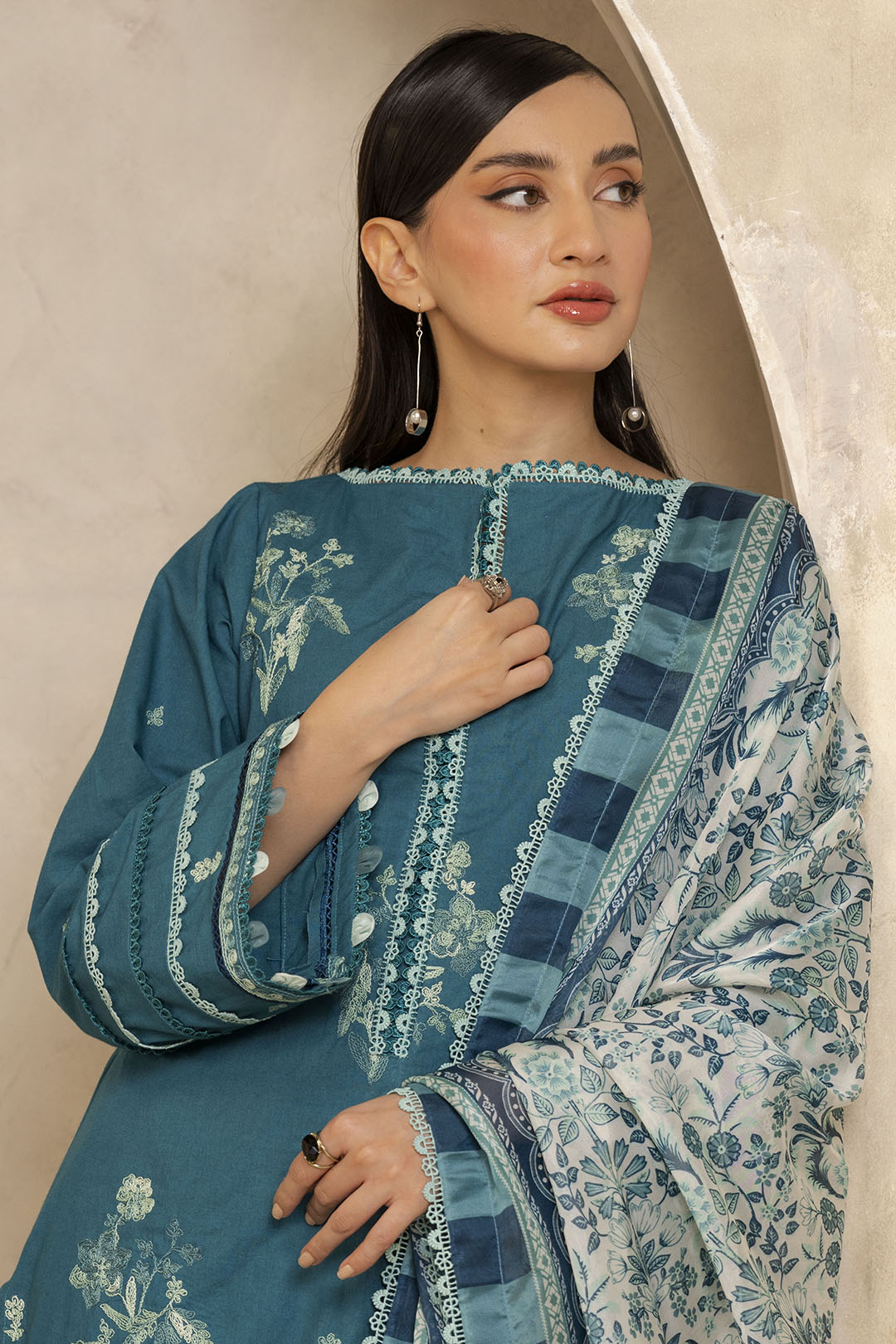 Embroidered Shirt Shalwar Dupatta - 0290
