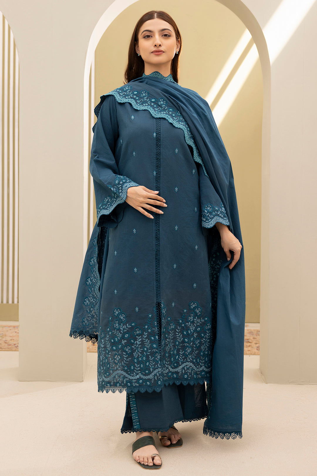 Embroidered Shirt Shalwar Dupatta - 0291