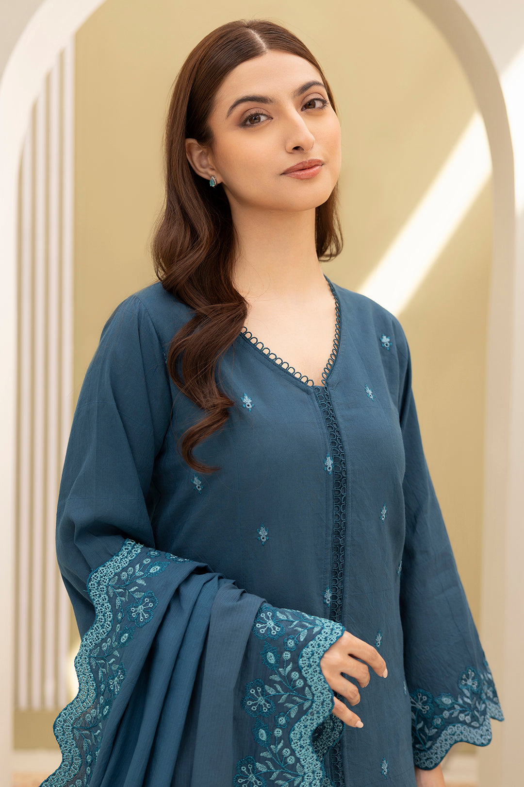 Embroidered Shirt Shalwar Dupatta - 0291