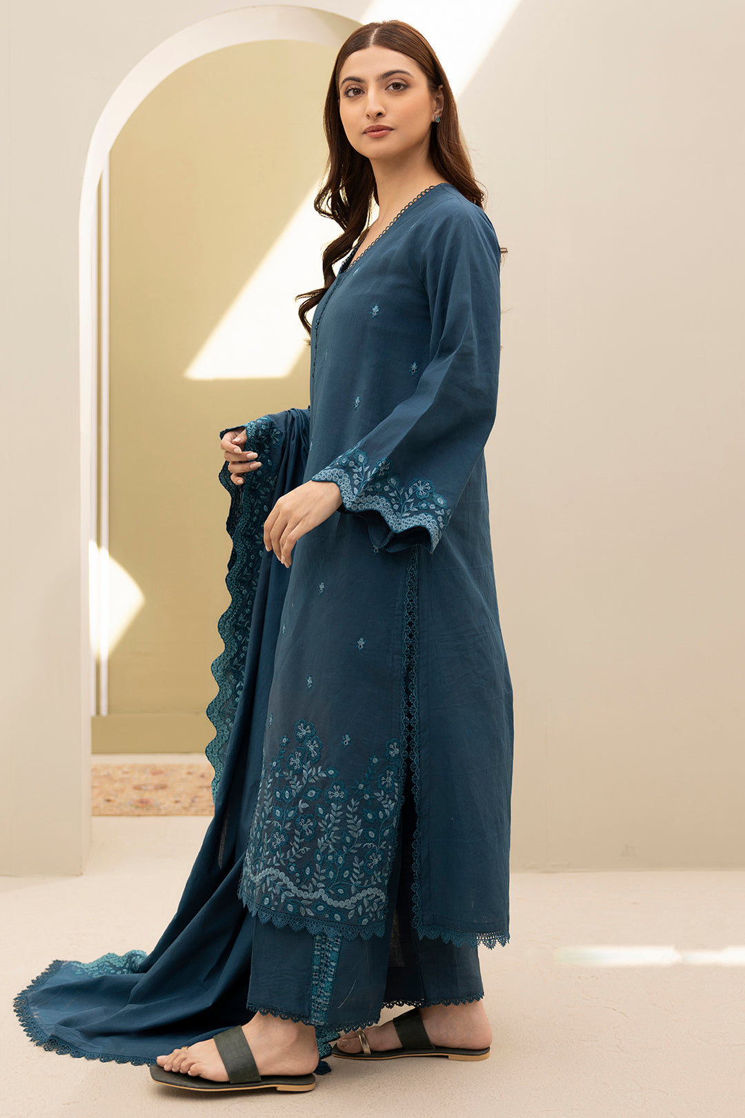 Embroidered Shirt Shalwar Dupatta - 0291