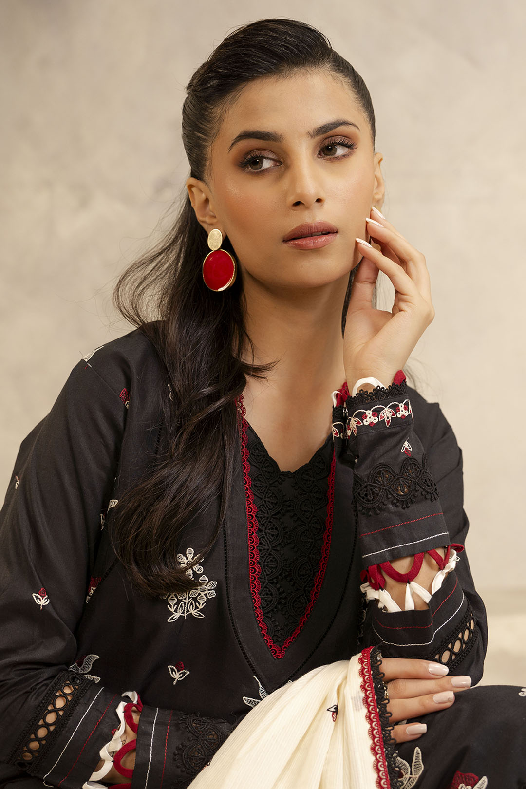 Embroidered Shirt Shalwar Dupatta - 0295