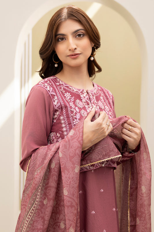 Embroidered Shirt Shalwar Dupatta - 0296