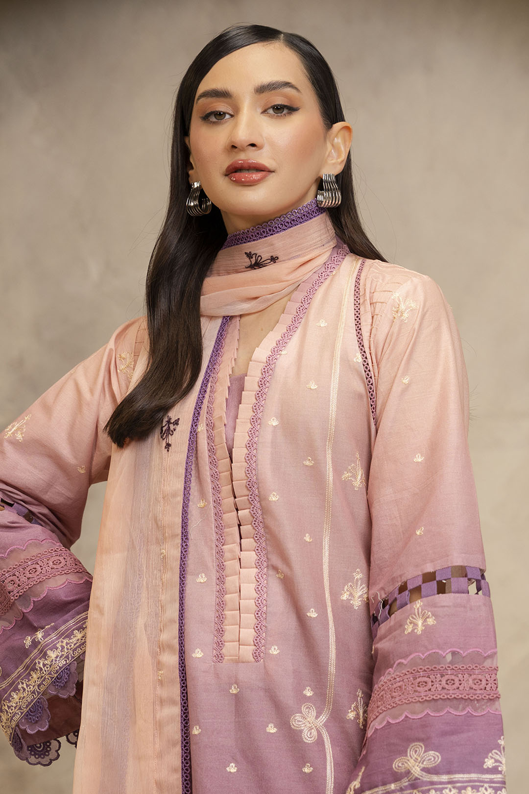 Embroidered Shirt Shalwar Dupatta - 0300