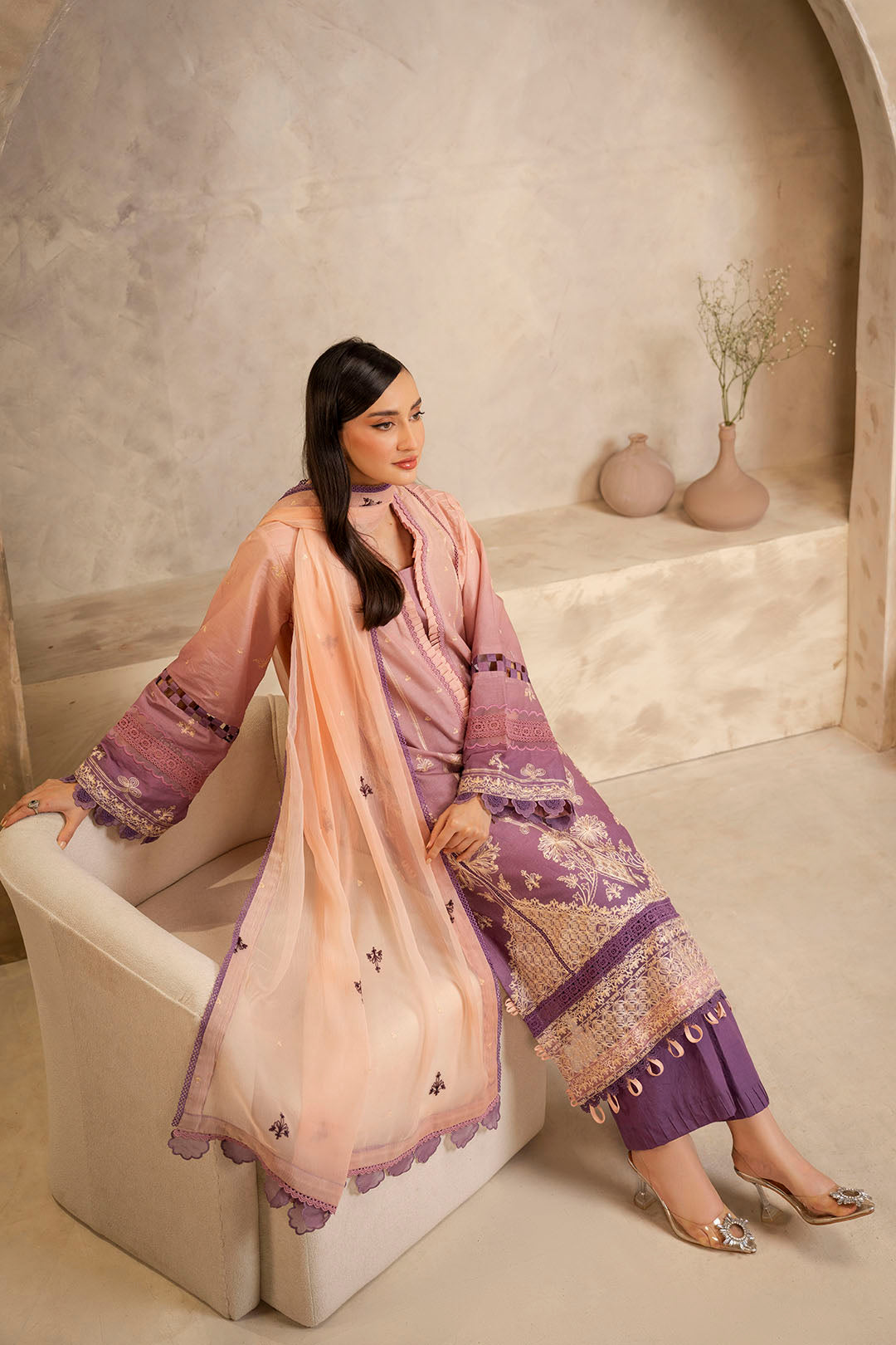 Embroidered Shirt Shalwar Dupatta - 0300