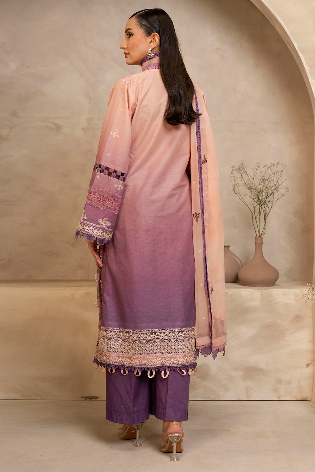 Embroidered Shirt Shalwar Dupatta - 0300