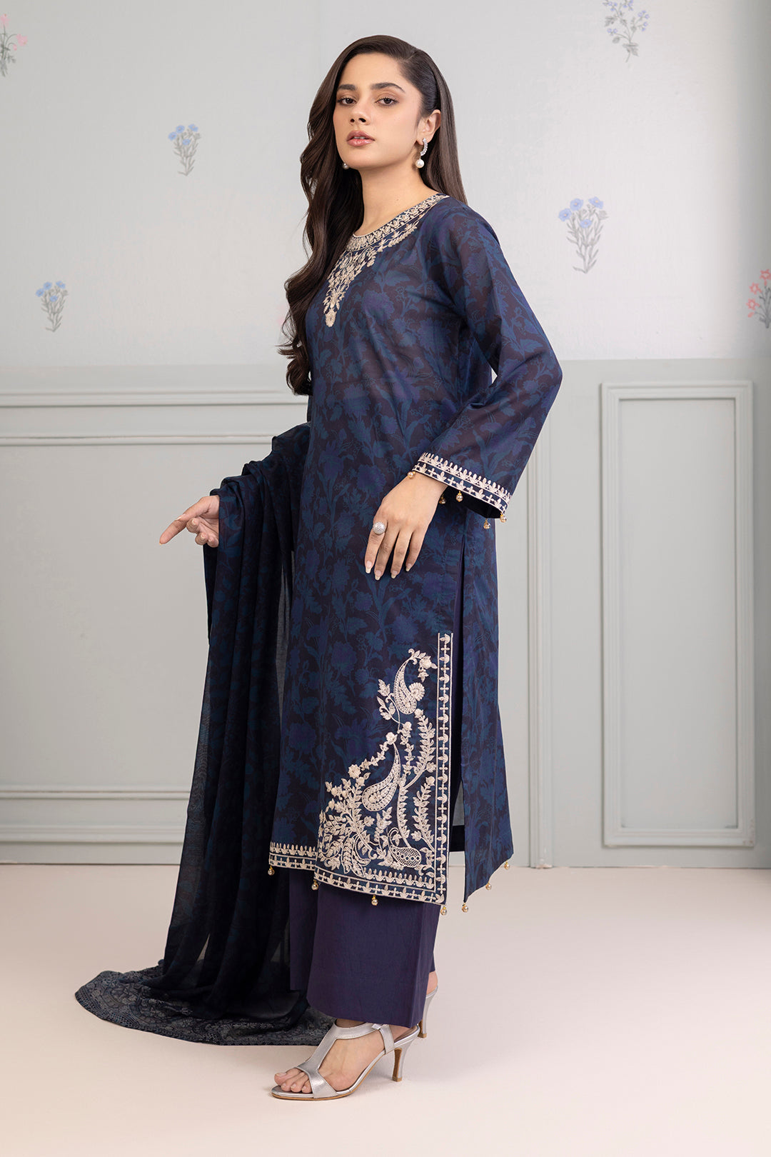 Embroidered Shirt Shalwar Dupatta - 0339